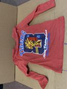 (NO VAT) 80 X BRAND NEW TIGERS RED CHILDRENS T SHIRTS SIZE 5-6 YEARS IN 2 BOXES (292/15)