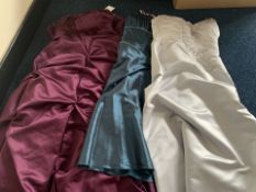 3 X VARIOUS BRAND NEW HIGH END PROM DRESSES IN VARIOUS STYLES AND SIZES (784/15)