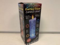 12 X NEW BOXED FALCON SWIRLING GLITTER CANDLE LIGHTS LARGE (663/15)