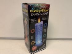 12 X NEW BOXED FALCON SWIRLING GLITTER CANDLE LIGHTS LARGE(662/15)