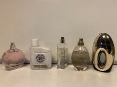 5 X PERFUMES/AFTERSHAVES 90-100% FULL INCLUDING SJP, REPLAY, DKNY ETC (335/15)