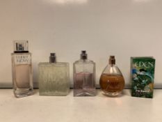 5 X PERFUMES/AFTERSHAVES 90-100% FULL INCLUDING CALVIN KLEIN, TED BAKER ETC (807/15)