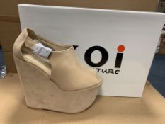 28 X BRAND NEW BOXED KOI NUDE SUEDE SHOES IN RATIO SIZED BOXES WR1 (1177/15)