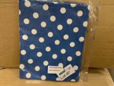 APPROX 50 X BRAND NEW BLUE SPOT CIRCL 130CM PVC COVERS (1665/15)