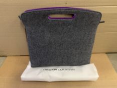 10 X BRAND NEW URBAN COUNTRY PURPLE PIERCED HANDLE BAG WITH IPAD POCKET RRP £38 EACH