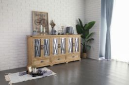 BRAND NEW MODERN DESIGN LARGE SIDE CABINET RRP £1295 180 X 36 X 90CM (A29)