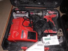 MILWAUKEE M18 CBLPD-402C 18V 4.0AH LI-ION REDLITHIUM BRUSHLESS CORDLESS COMBI DRILL. COMES WITH 2X