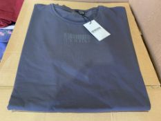 25 X BRAND NEW RISK COUTURE BLUE T SHIRTS SIZE MEDIUM