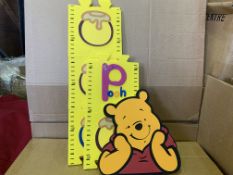 50 X BRAND NEW WINNIE THE POOH HEIGHT CHARTS