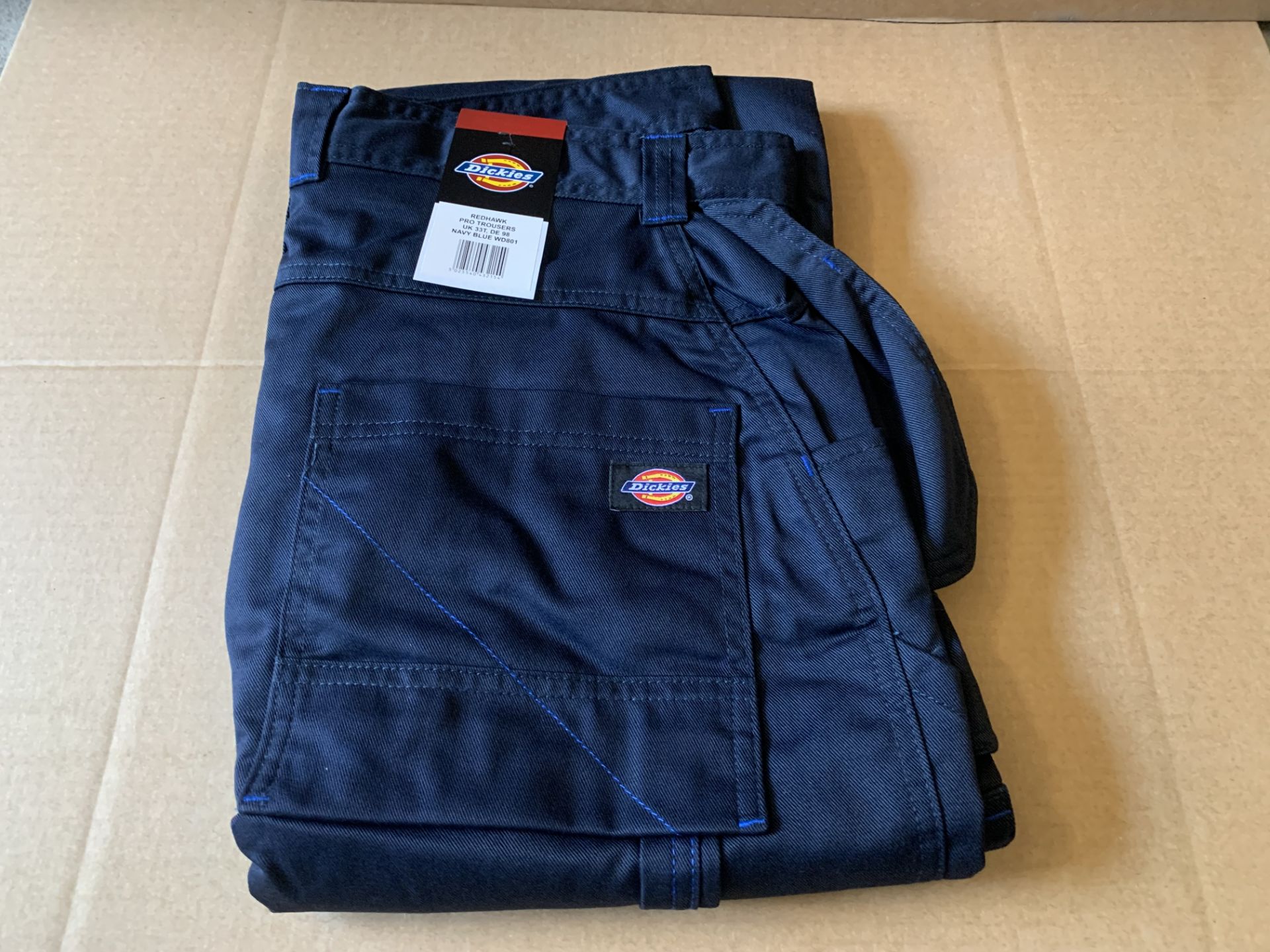4 X BRAND NEW DICKIES REDHAWK PRO TROUSERS NAVY BLUE SIZE 33