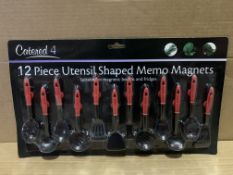 50 X BRAND NEW 12 PIECE UTENSIL SHAPED MEMO MAGNETS