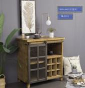 BRAND NEW MODERN INDUSTRIAL STYLE SIDE CABINET RRP £725 80 X 44 X 82CM (011)