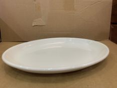 3 X BRAND NEW PACKS OF 12 CHURCHILL 11 INCH WHITE OVAL PLATES RRP £122 PER PACK