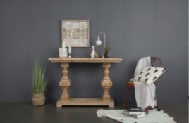 BRAND NEW CHUNKY STYLE CONSOLE TABLE RRP £525 120 X 40 X 82CM (A33)