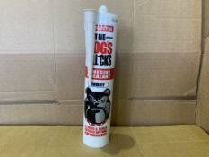 36 X BRAND NEW BOXED EVO-STIK THE DOGS B*LL*OCKS ADHESIVE AND SEALANT IVORY (PRODUCTION DATE