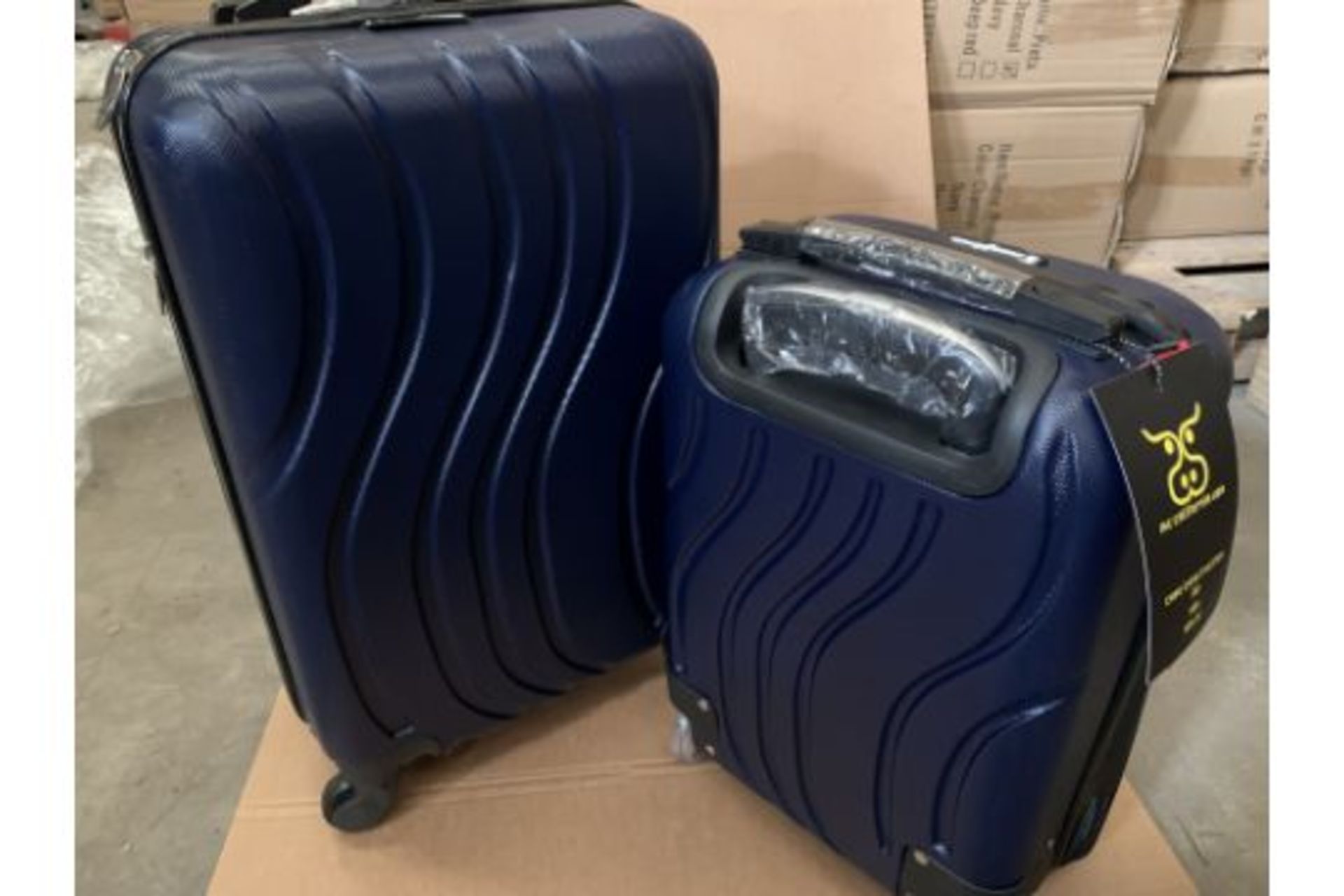 2 X BRAND NEW PRETA NAVY 2 PIECE LUGGAGE SETS