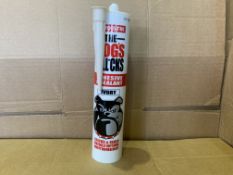 36 X BRAND NEW BOXED EVO-STIK THE DOGS B*LL*OCKS ADHESIVE AND SEALANT IVORY (PRODUCTION DATE