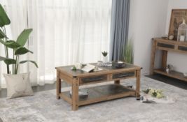 BRAND NEW MODERN STYLE OPEN SHELF COFFEE TABLE RRP £795 120 X 60 X 50 (A202)