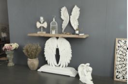 BRAND NEW MODERN DESIGN ANGEL WING CONSOLE TABLE RRP £895 148 X 40 X 98CM (A087)