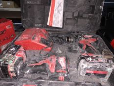 Milwaukee M18 CBLPP2A-402C Brushless Cordless Combi Drill & Impact Driver Kit. COMES WITH 2 X