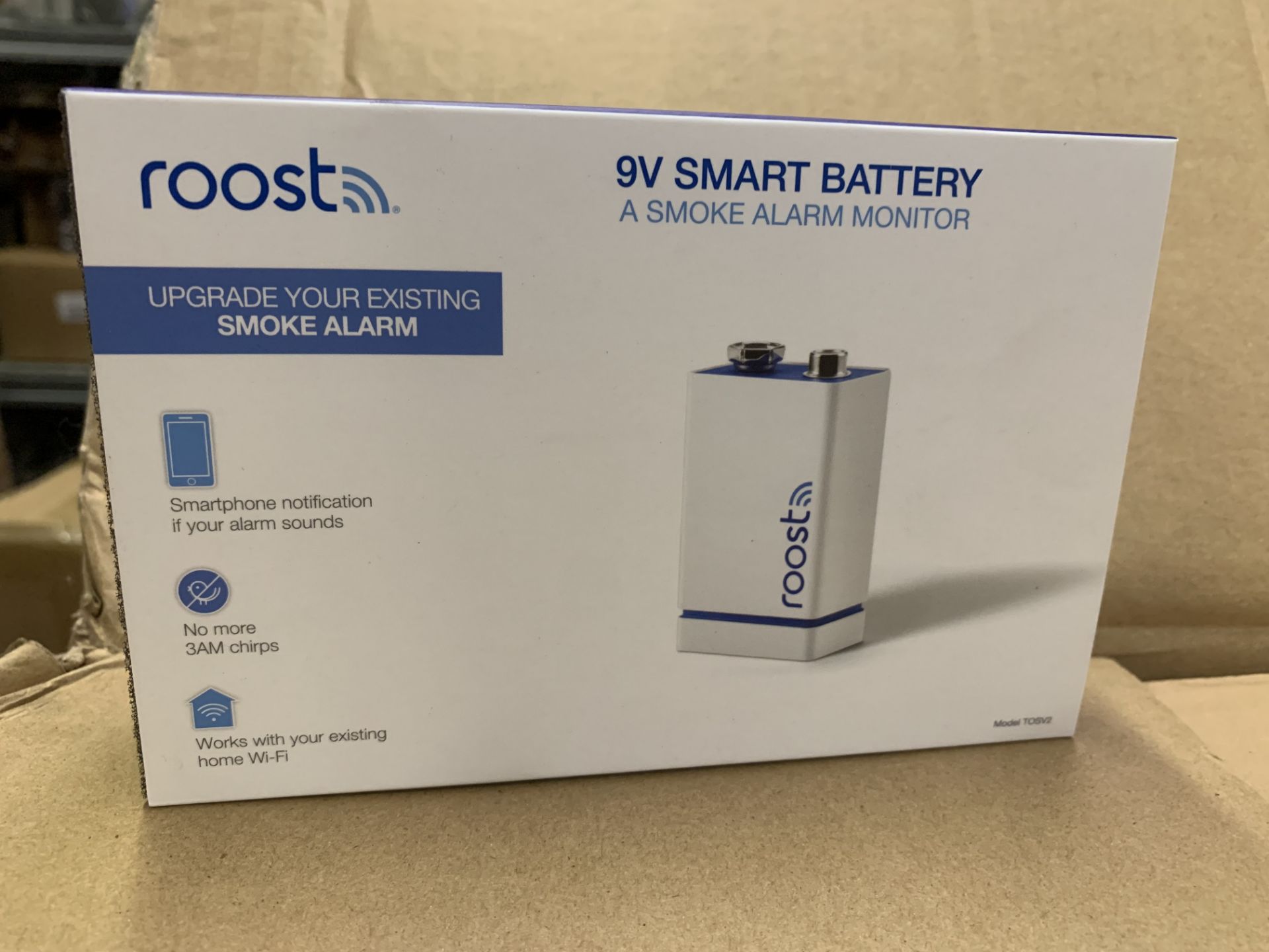 30 X BRAND NEW RETAIL PACKAGED ROOST 9V SMART BATTERY A SMOKE ALARM MONITOR