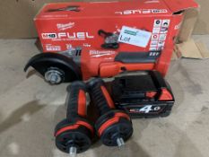 MILWAUKEE M18 CAG115XPDB-502X FUEL 18V 5.0AH LI-ION REDLITHIUM 4½" BRUSHLESS CORDLESS ANGLE GRINDER.