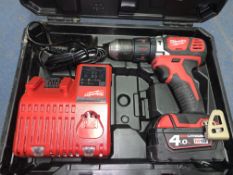 Milwaukee Cordless Combi Drill Brushed M18BPDN-402C 18V 1 x 4.0Ah Li-Ion M18 BPDN-402C. COMES WITH