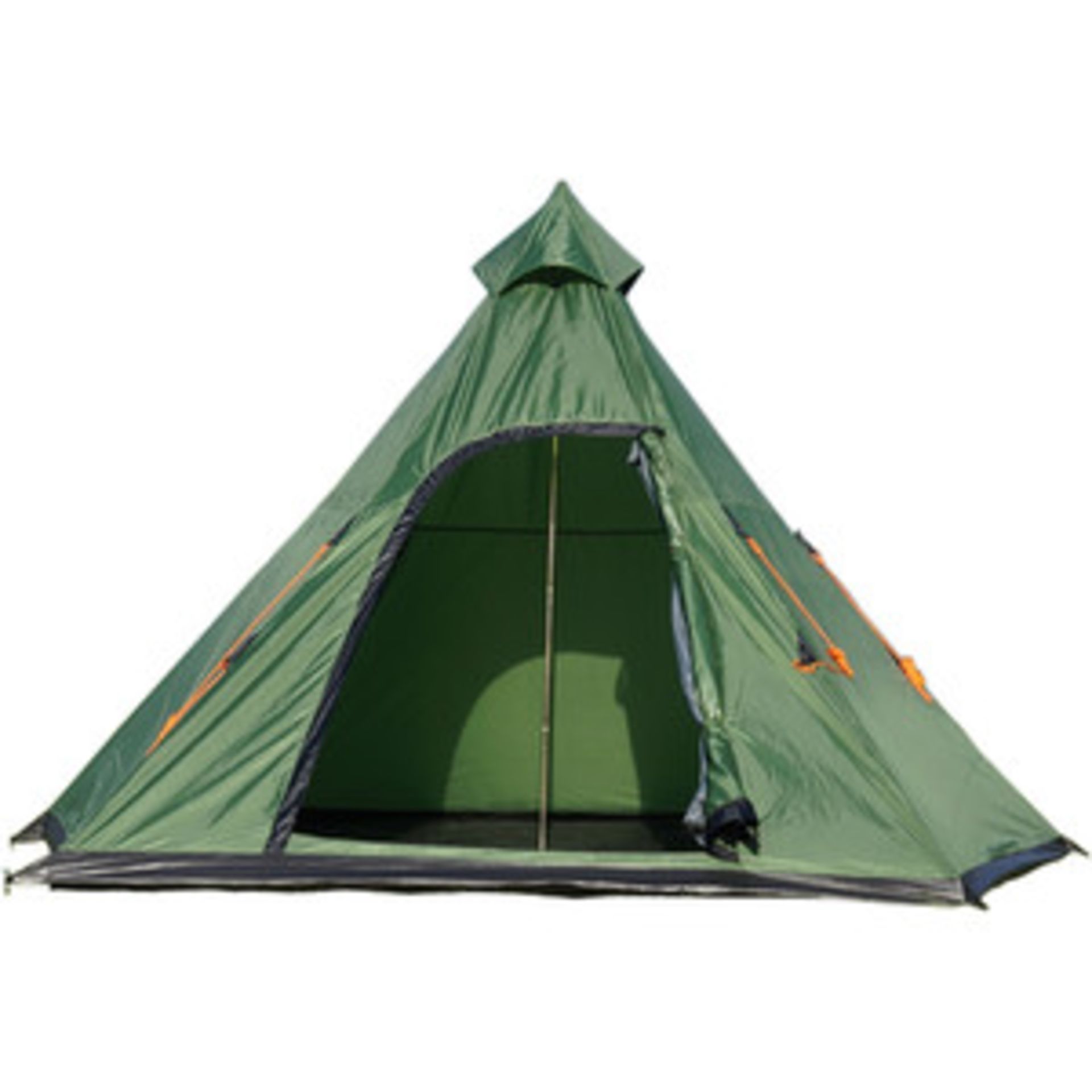 2 X BRAND NEW MCCALIFORNIA 6 BERTH TEEPEE TENT GREEN 3750 X 3450 X 2500MM RRP £299 EACH