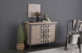 BRAND NEW MODERN INDUSTRIAL SIDE CABINET RRP £625 95 X 37 X 78CM (A158)