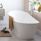 (SUP3) New Ashbourne Modern Freestanding Slipper Bath 1700x800mm. Rrp £1,220.00. Whether your
