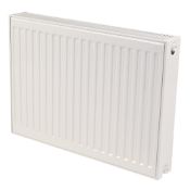 (Q197) PREMIUM TYPE 22 DOUBLE-PANEL DOUBLE CONVECTOR RADIATOR 700 X 700MM WHITE 4788BTU. High