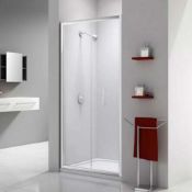 (RR113) 760mm Silver Bi-Fold door. RRP £299.99.Create a stunning shower enclosure with these elegant