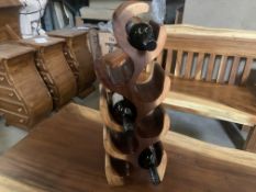 SOLID WOODEN SUAR 8 BOTTLE WINE RACK L30 X W35 X H70 RRP £225