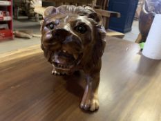 SOLID WOODEN SUAR LION L50 X W20 X H25 RRP £295