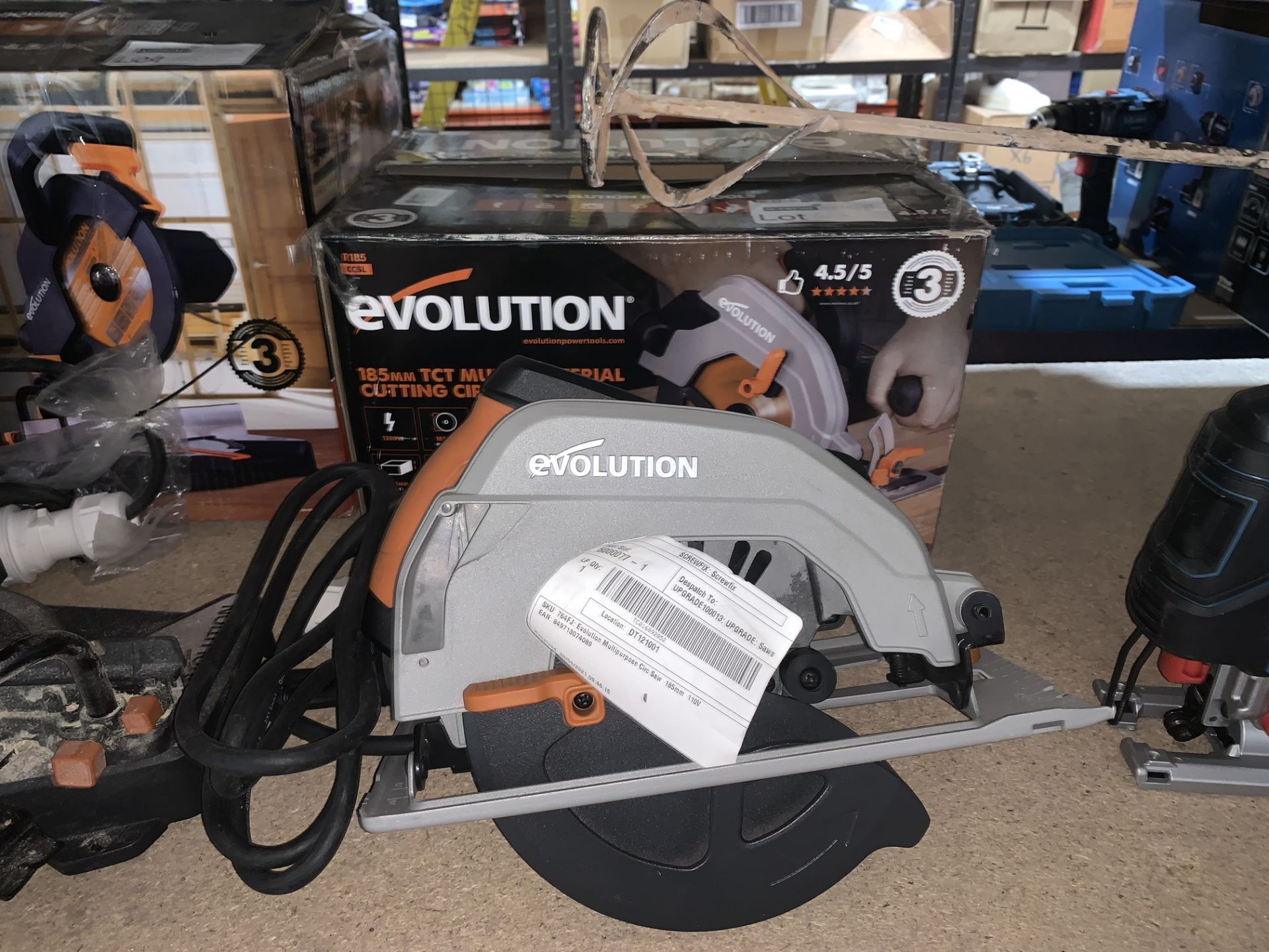 EVOLUTION R185CCSL110 1200W 185MM ELECTRIC CIRCULAR SAW 110V COMES WITH BOX (UNCHECKED)