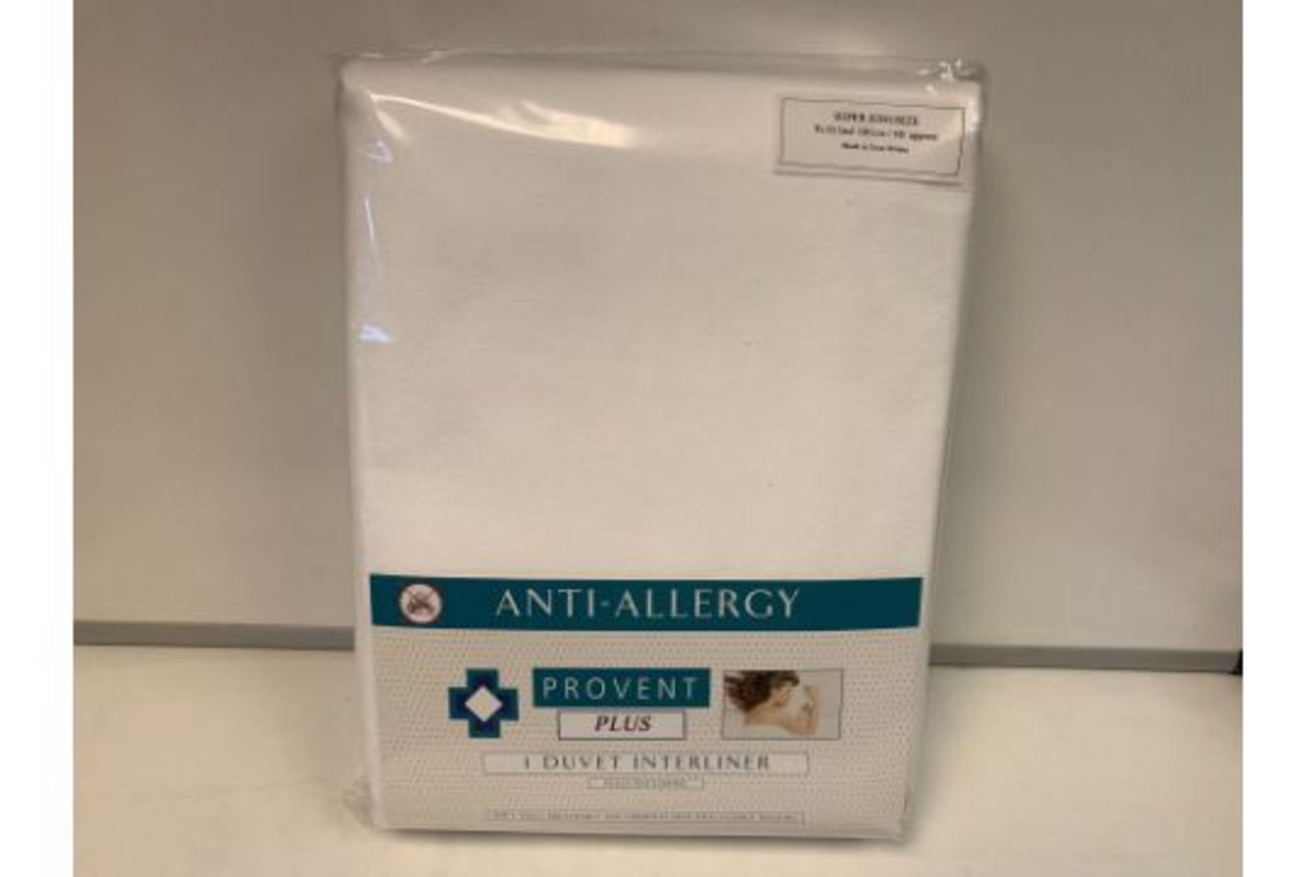 12 X NEW PACKAGED ANTI-ALLERGY PROVENT PLUS MATTERESS INTERLINER. SUPER KING SIZE (882/30)