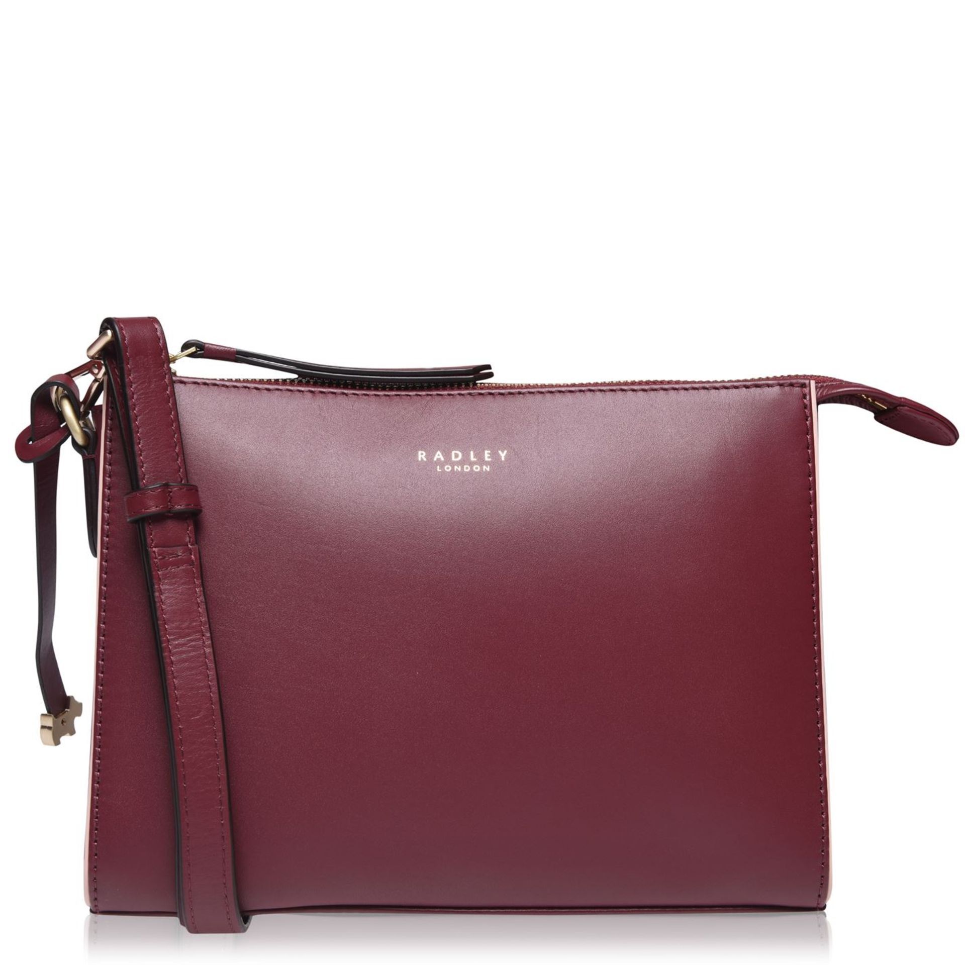 BRAND NEW RADLEY SELBY STREET BURGUNDY LEATHER CROSS BODY BAG RRP £119 (116)-2