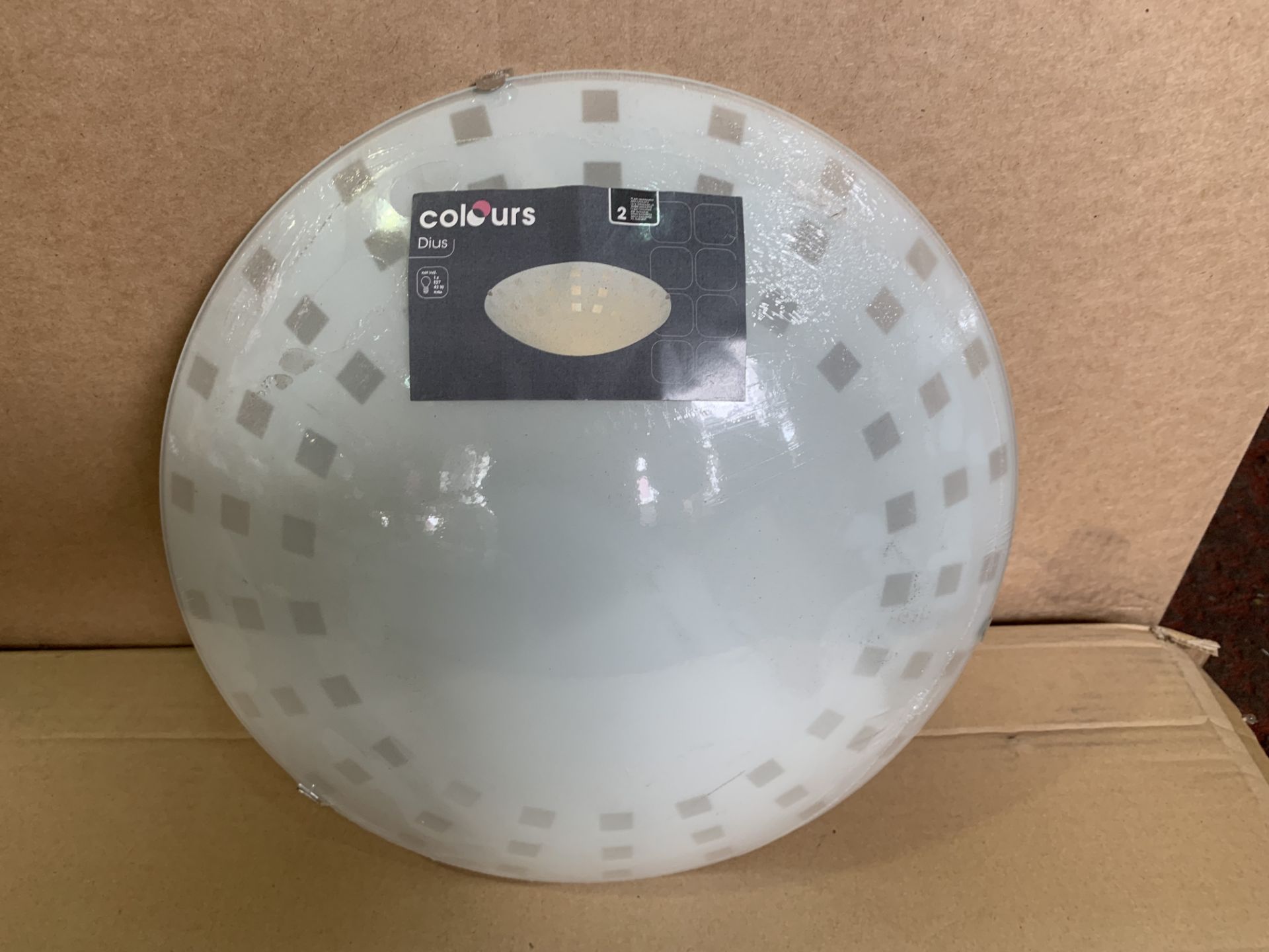 16 X NEW PACKAGED COLOURS DIUS 1 LIGHT CEILING LAMP E27 FITTING