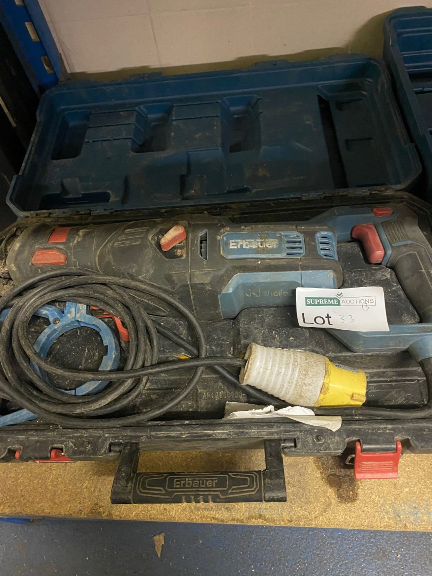 ERBAUER ERS1100 1100W ELECTRIC RECIPROCATING SAW 110V COMES WITH CARRY CASE (UNCHECKED)