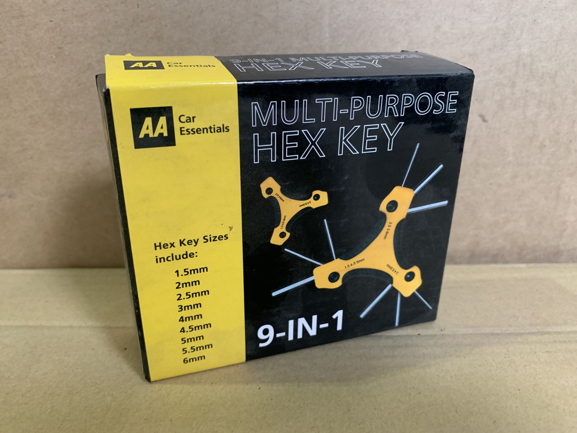 30 X NEW BOXED AA MULTI-PURPOSE HEX KEY SET 9 IN 1. RRP £15 EACH