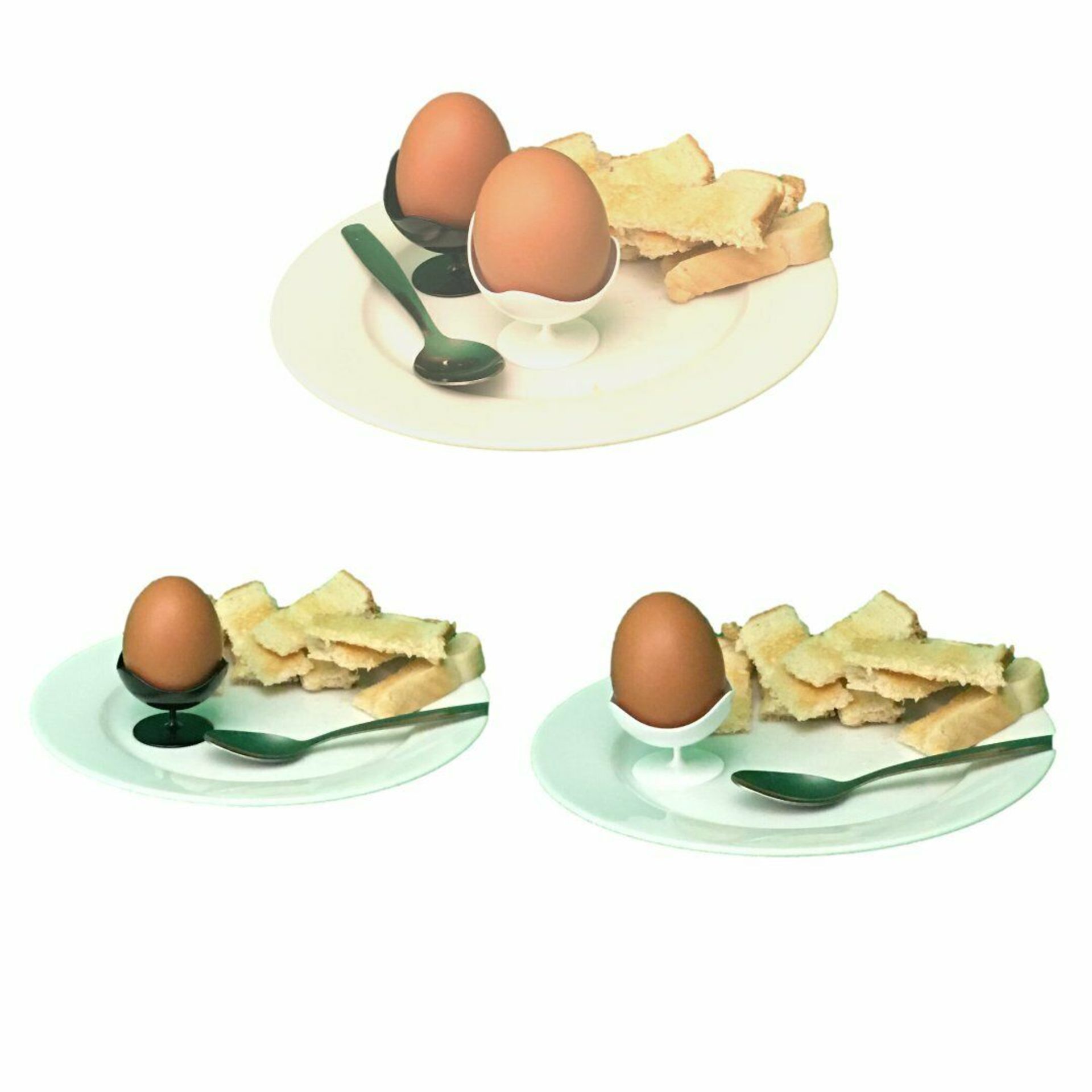 800 X BRAND NEW COMMERCIAL CATERING EGG CUPS BLACK AND WHITE