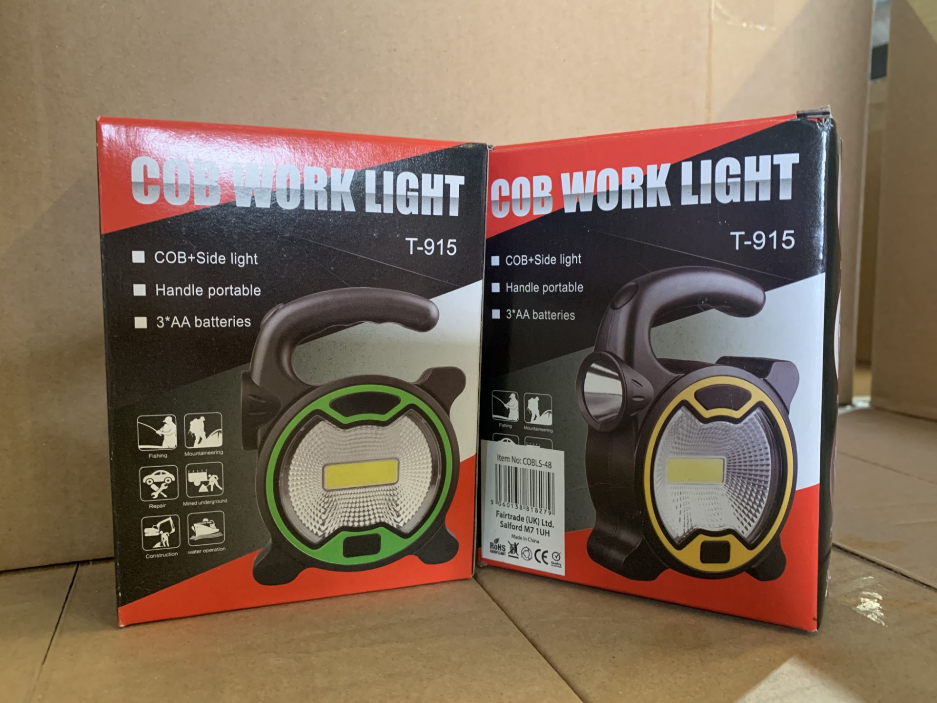 18 X NEW BOXED LED COB WORKLIGHTS. COB+SIDE LIGHT.