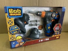12 X BRAND NEW BOXED BOB THE BUILDER 3 IN 1 TOOL SETS