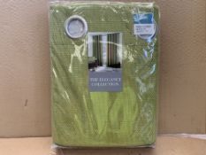 8 X BRAND NEW SAGE BASKETWEAVE CURTAINS 66 X 54 INCH