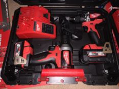 MILWAUKEE M18 CBLPP2A-502C 18V 5.0AH LI-ION REDLITHIUM BRUSHLESS CORDLESS COMBI DRILL & IMPACT