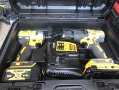 DEWALT DCK2060M2T-SFGB 18V 4.0AH LI-ION XR BRUSHLESS CORDLESS TWIN PACK COMES WITH 2 BATTERIES,