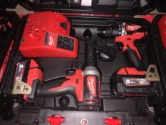 MILWAUKEE M18 CBLPP2A-502C 18V 5.0AH LI-ION REDLITHIUM BRUSHLESS CORDLESS COMBI DRILL & IMPACT