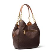 BRAND NEW MICHAEL KORS LILLIE BROWN/ACORN LARGE CHAIN SHOULDER TOTE BAG (5957) RRP £395