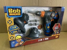 12 X BRAND NEW BOXED BOB THE BUILDER 3 IN 1 TOOL SETS