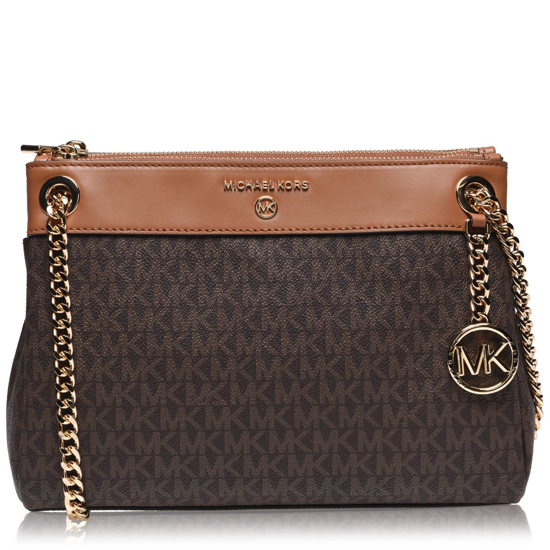 BRAND NEW MICHAEL KORS SUSAN BROWN/ACORN SMALL CONVERTIBLE SHOULDER BAG (6235) RRP £395